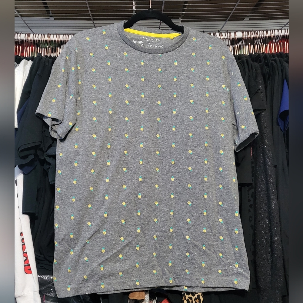 Denim & Flower Pineapple Shirt